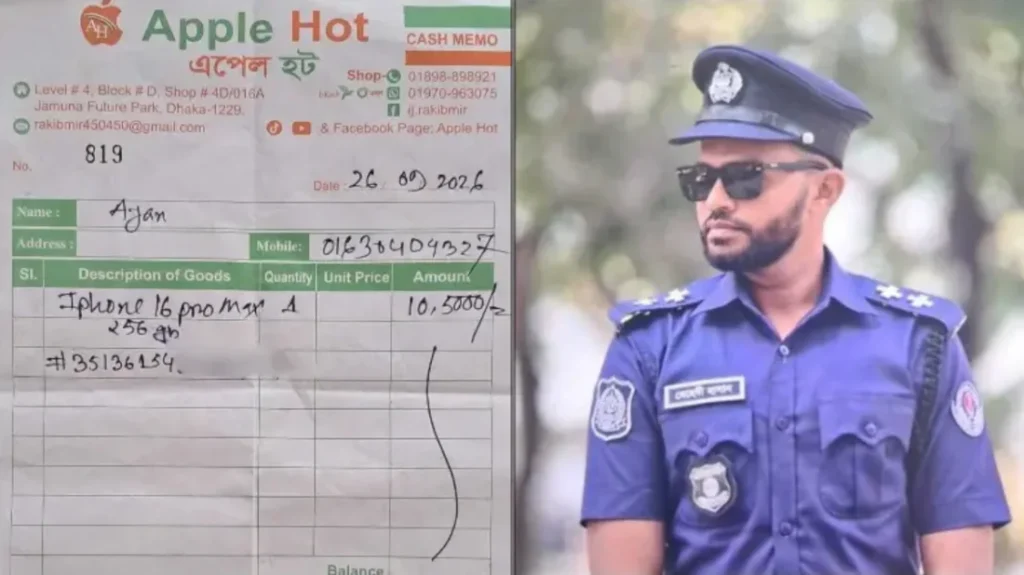 চোরাই বলে শিক্ষার্থীর কেনা আইফোন নিয়ে গেলেন এসআই, সঙ্গে নিলেন ১৭ হাজার টাকা ঘুষ!
